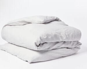 Coyuchi Organic Relaxed Linen Duvet Cover Fog Grey King Size NWT $548